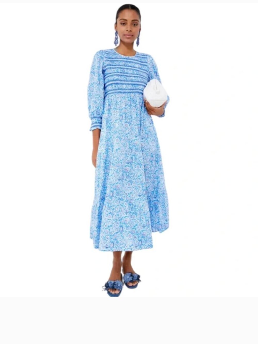 Tuckernuck x Pink City Prints Isabel dress Ornate Sky 100% Cotton